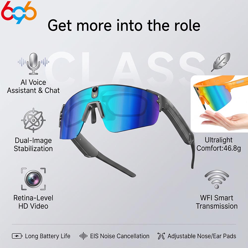 Smart Glasses Lens - AI 스마트 안경 HD 흔들림 방지