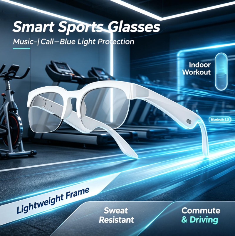 Smart Glasses Lens - 스마트 안경 골전도 무선 헤드셋 음악